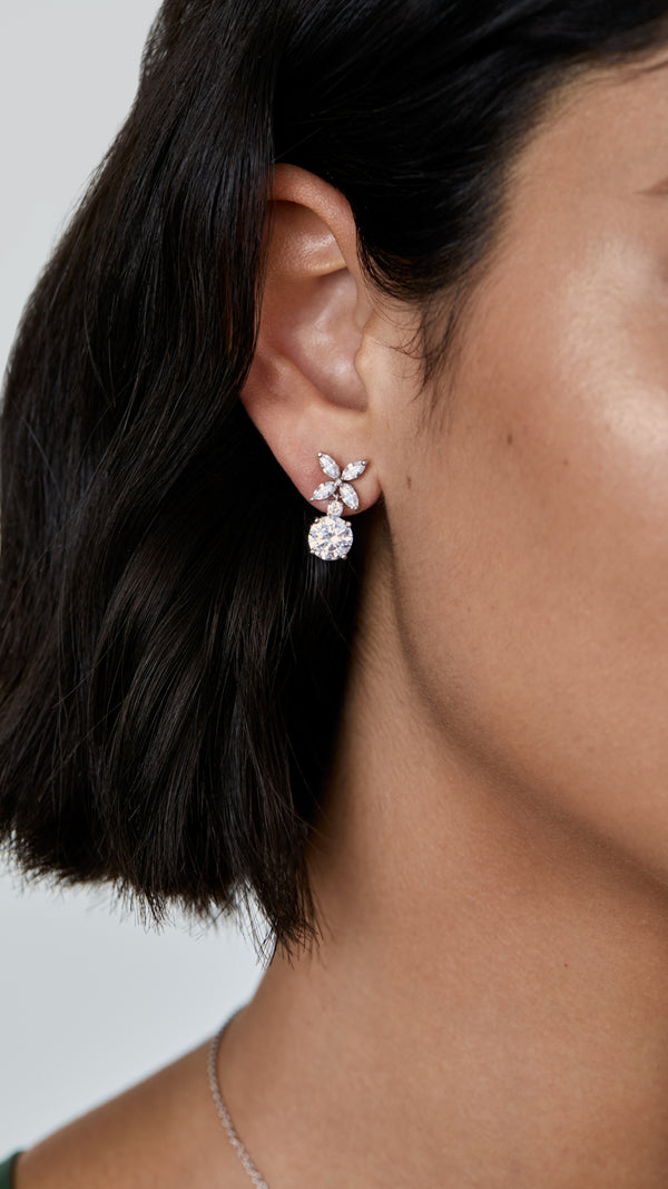 Jasmine Drop Earrings Sterling Silver