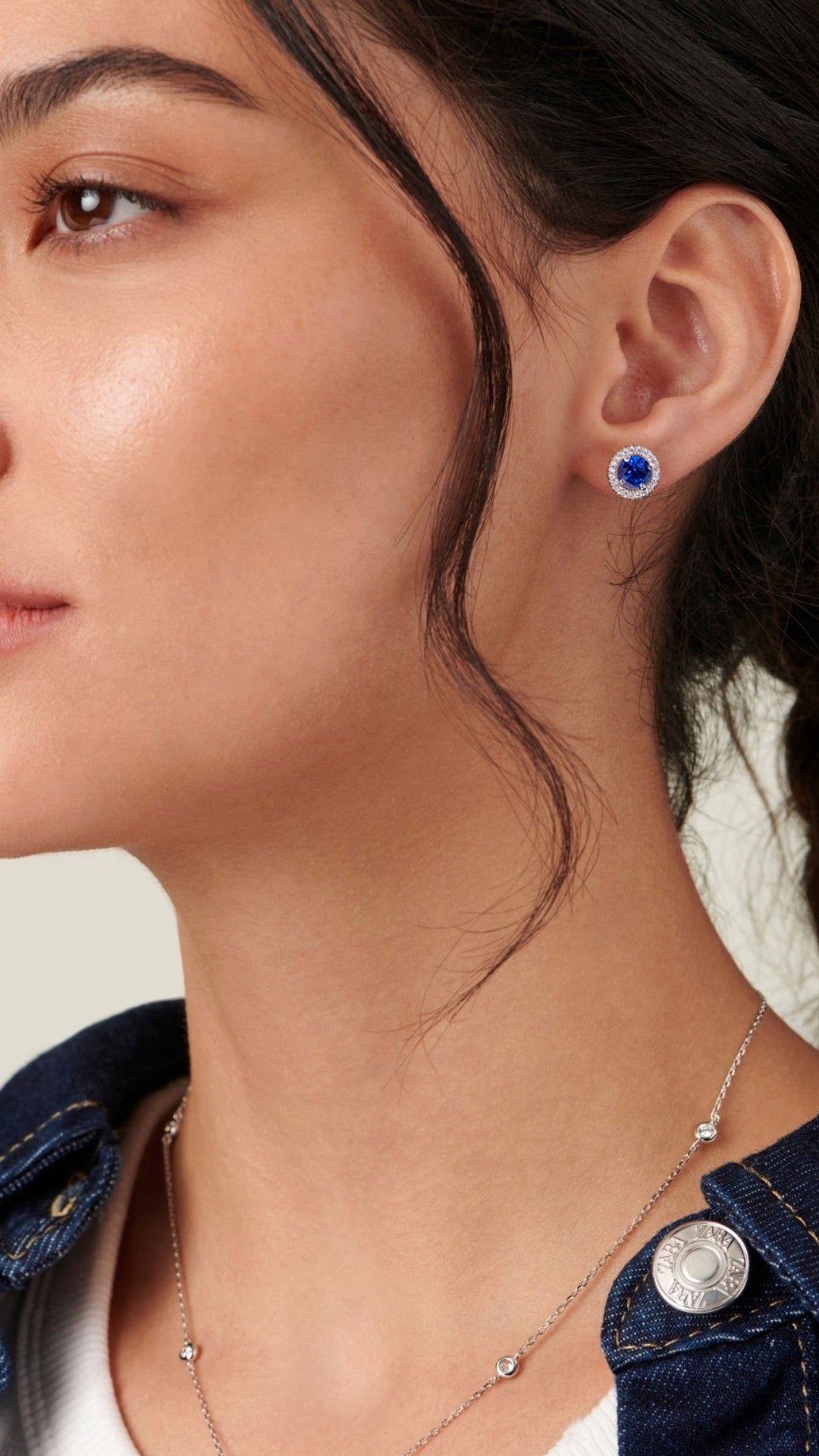 Gwen Sapphire Stud Earrings Sterling Silver