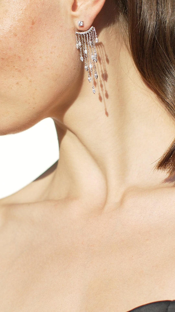 A-Lister Ear Jacket Earring 9K White Gold