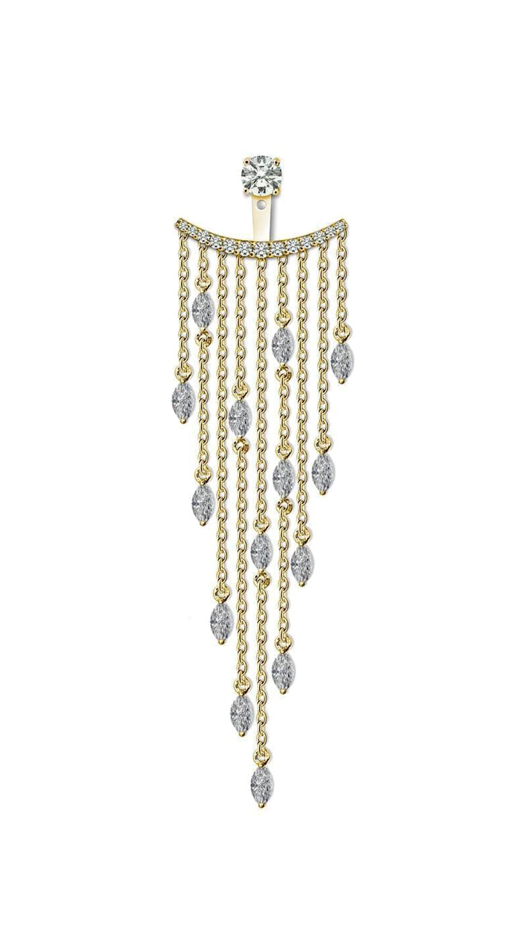 A-Lister Ear Jacket Gold Vermeil