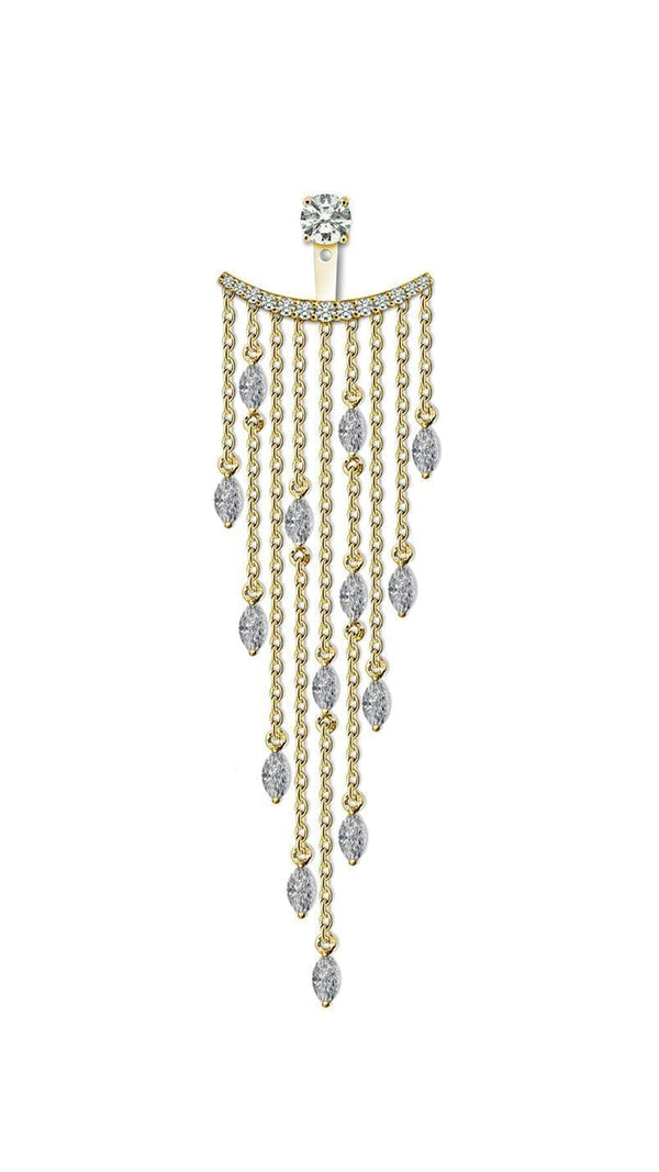 A-Lister Ear Jacket Earrings Gold Vermeil