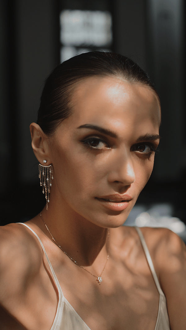 A-Lister Ear Jacket Earrings Gold Vermeil