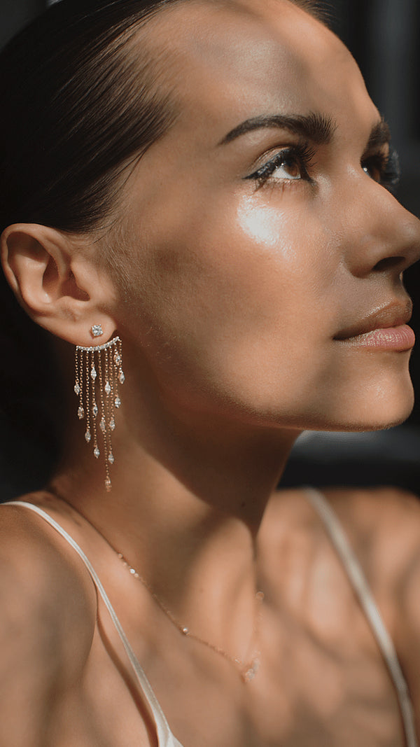 A-Lister Ear Jacket Earrings Gold Vermeil