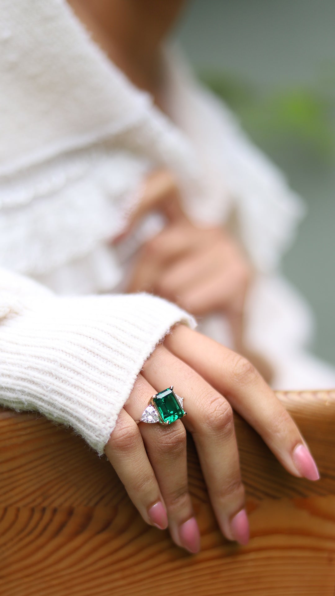 Adila Emerald Green Ring Sterling Silver N Adila Emerald Green Ring Sterling Silver N