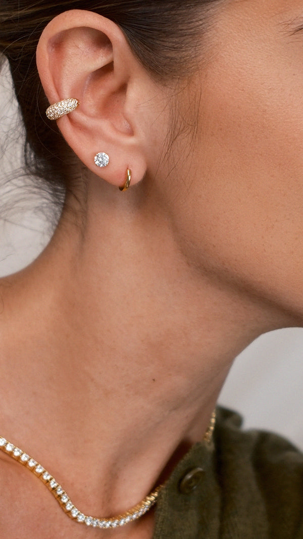 Hera Cuff Earring Pavé Gold Vermeil