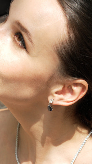 Arabella Sapphire Earrings White Gold
