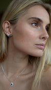Abigail Sapphire Stud Earrings Sterling Silver