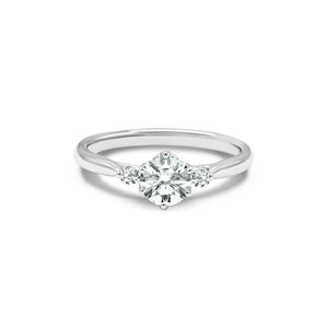 Adina Ring 18K White Gold with 0.56 carat Round diamond Excellent cut D color VVS2 clarity
