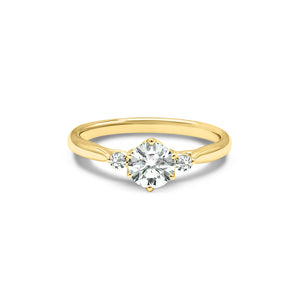 Adina Ring 18K Yellow Gold with 1.00 carat Round diamond Ideal cut E color VVS2 clarity