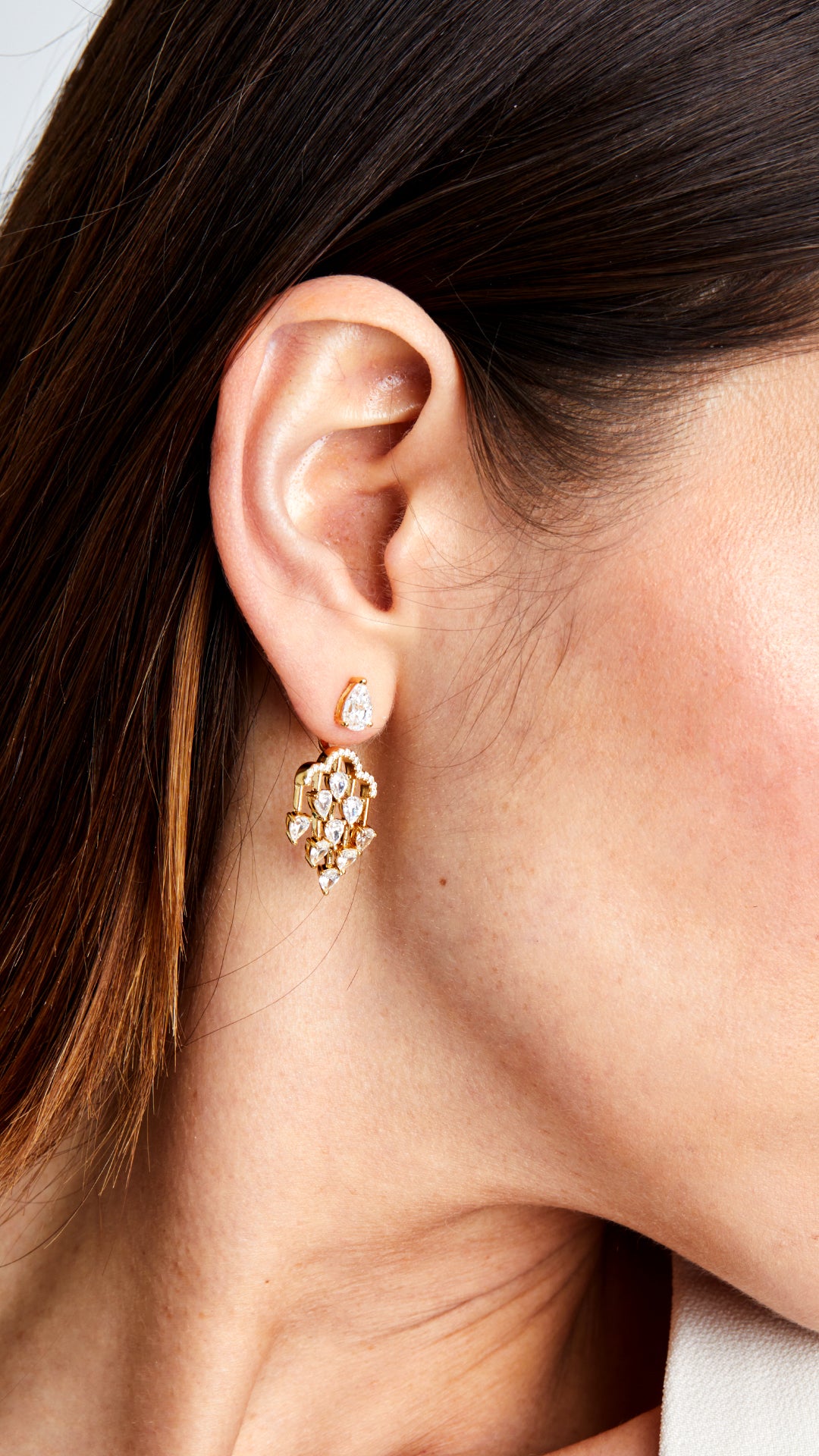 Alba Baby Chandelier Earrings Gold Vermeil