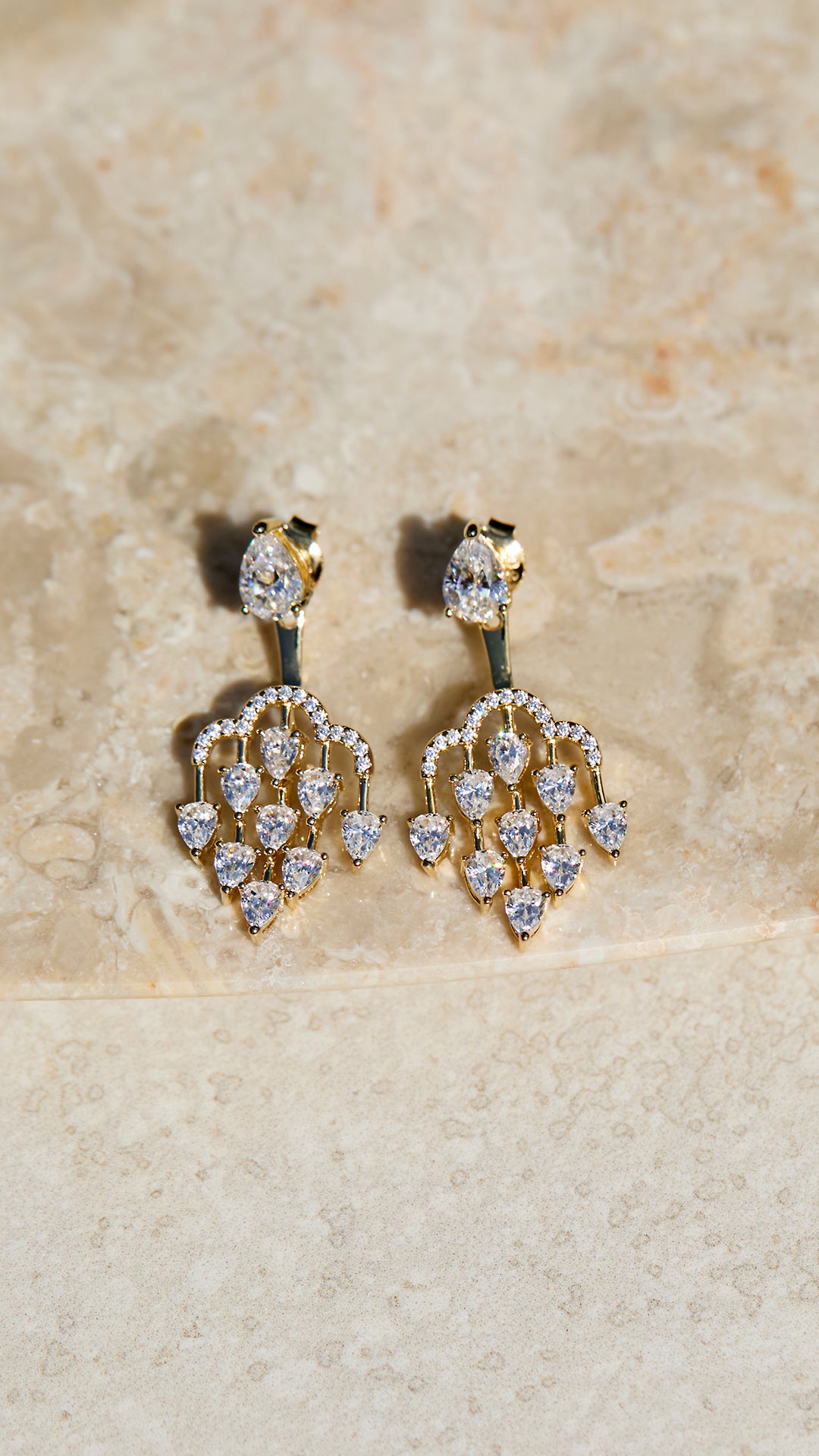 Alba Baby Chandelier Earrings Gold Vermeil