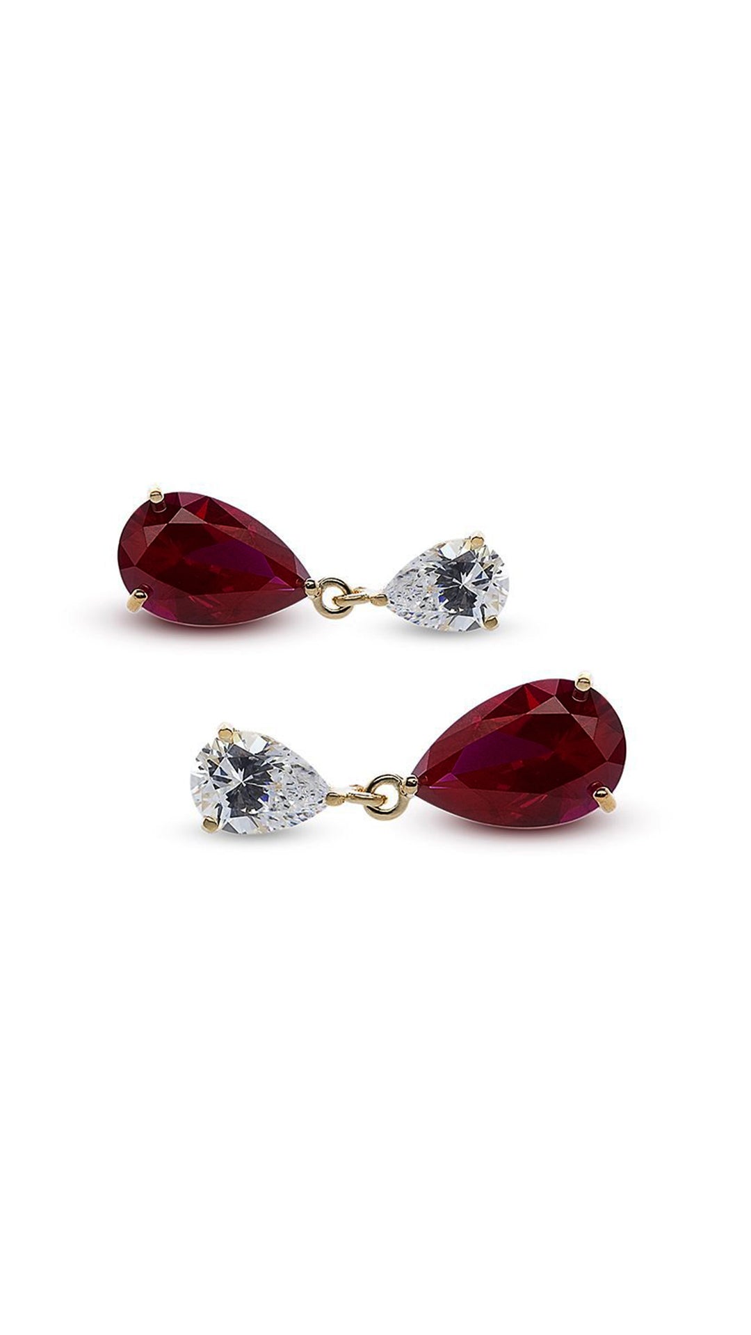 Arabella Ruby Earrings 9K White Gold