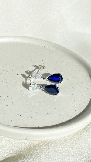 Arabella Sapphire Earrings White Gold