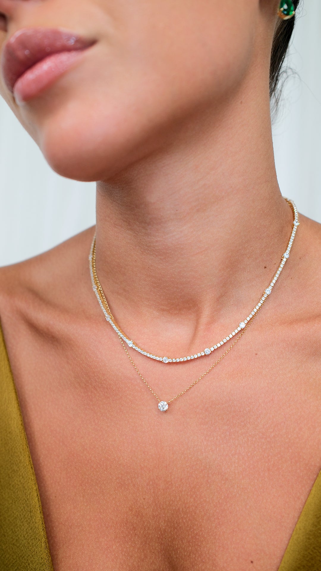 Loretta Diamond Necklace 18K Yellow Gold