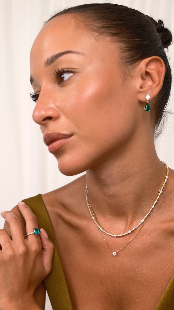 Loretta Diamond Necklace 18K Yellow Gold