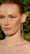 Brady Sapphire Earrings White Gold Plated