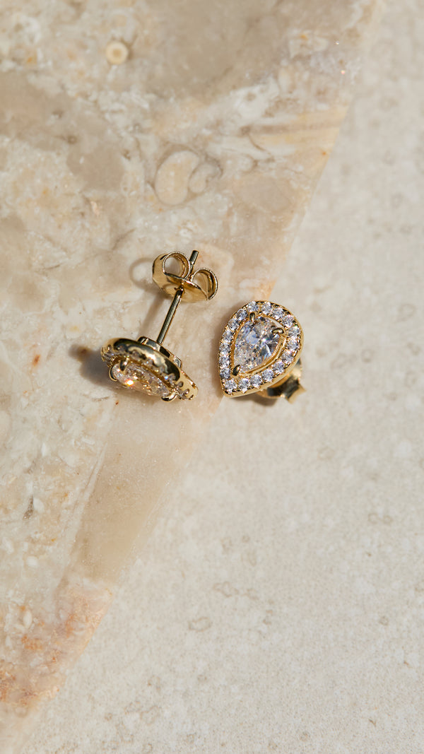 Emile Baby Stud Earrings Gold Vermeil