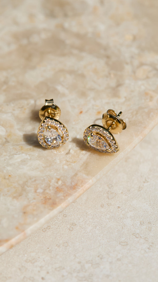 Emile Baby Stud Earrings Gold Vermeil