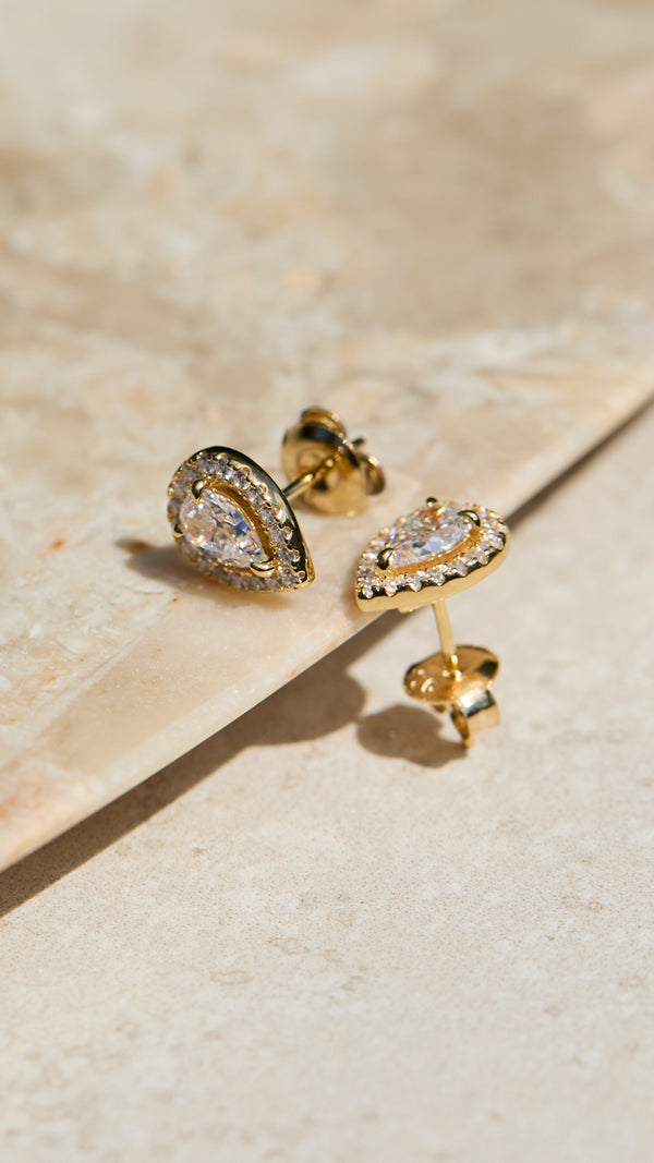Emile Baby Stud Earrings Gold Vermeil