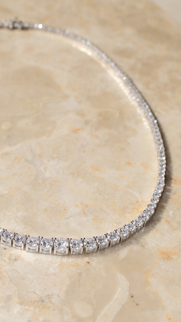 Taryn Baby Gradient Necklace Sterling Silver