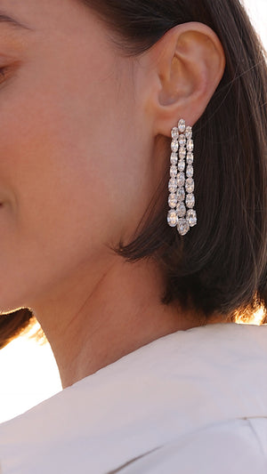 Brielle Oval Chandelier Earrings