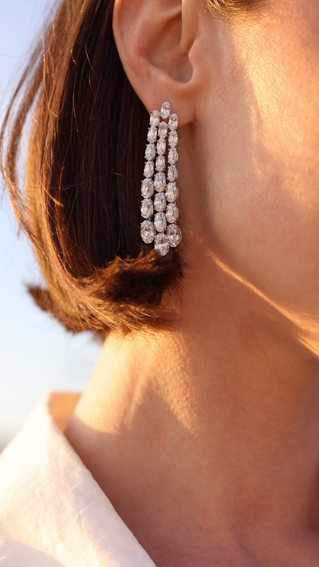 Brielle Oval Chandelier Earrings