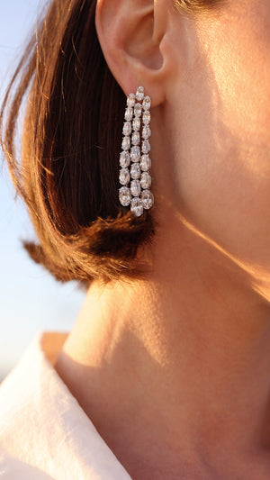 Brielle Oval Chandelier Earrings