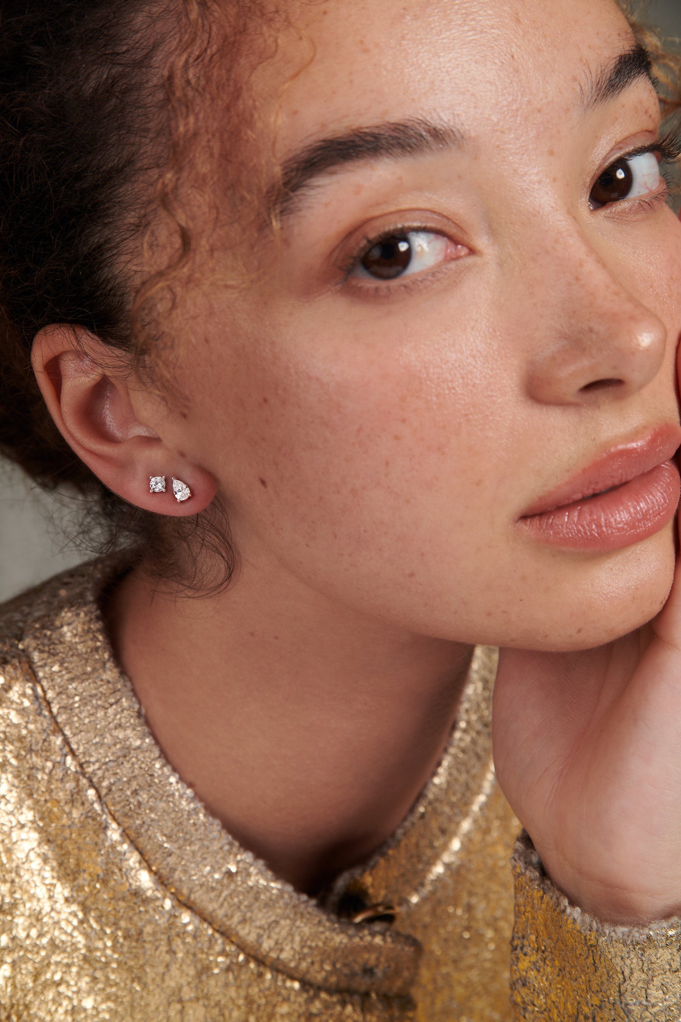 Pear Stud 18K Gold Vermeil