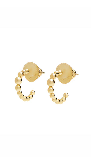 Cady Bead Hoops Gold Vermeil