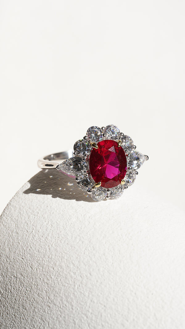 Carmine Ring Ruby Sterling Silver