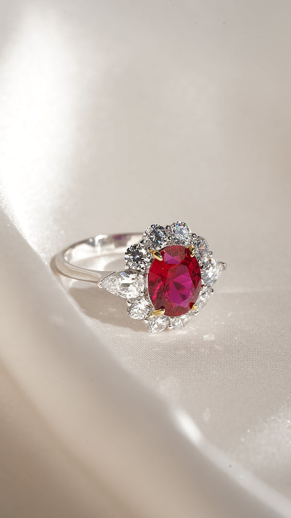 Carmine Ring Ruby Sterling Silver