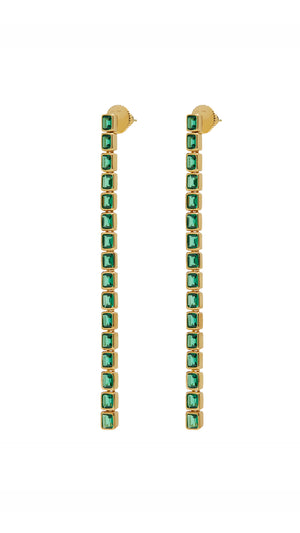 Cassidy Earrings Emerald 18K Gold Vermeil
