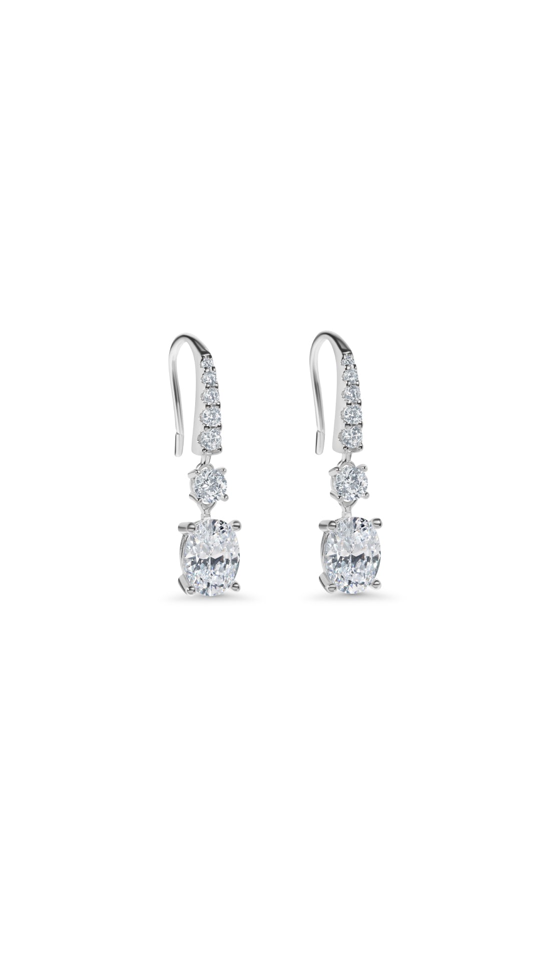 Thea Oval Earrings Sterling Silver
