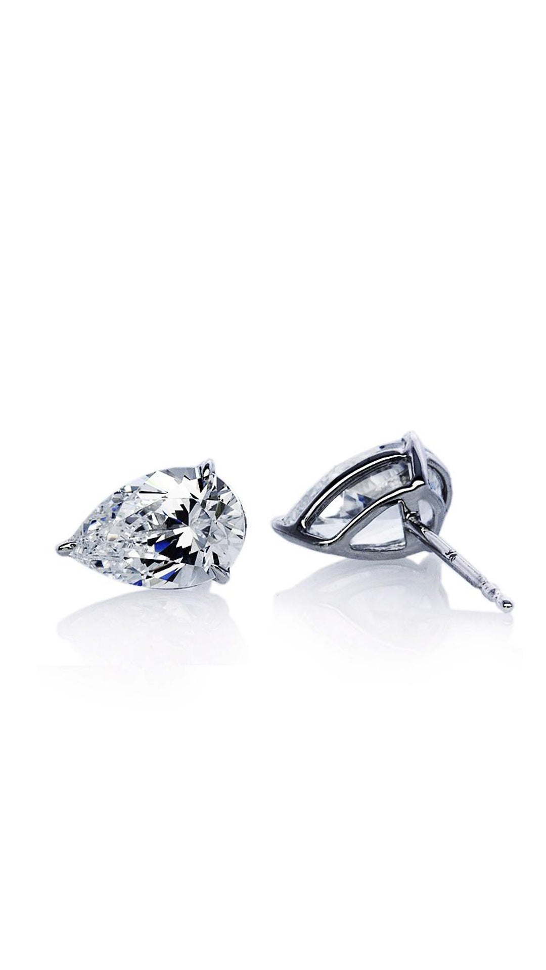 Diamond teardrop deals earrings white gold