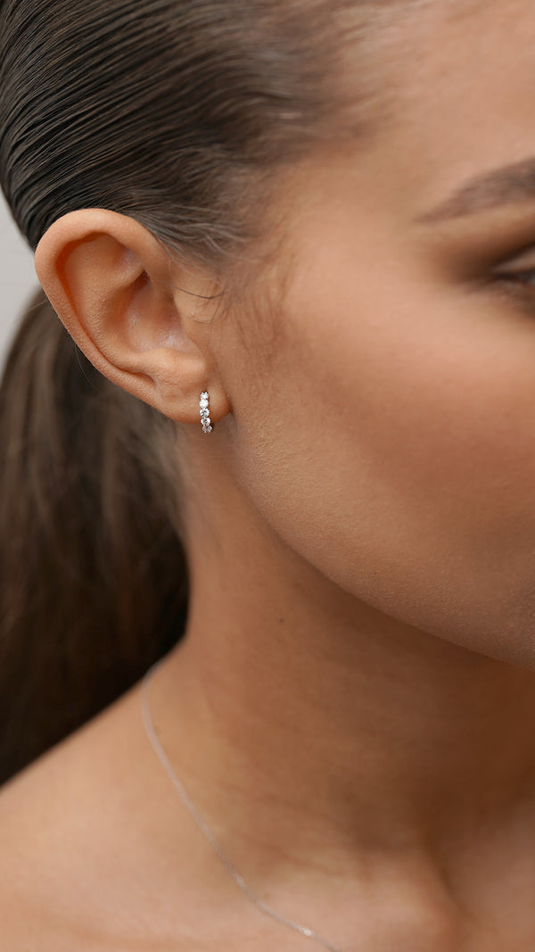 Celia Hoop Earrings Sterling Silver