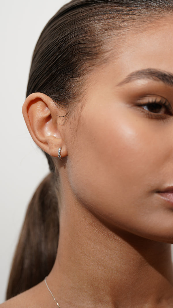 Celia Hoop Earrings Sterling Silver