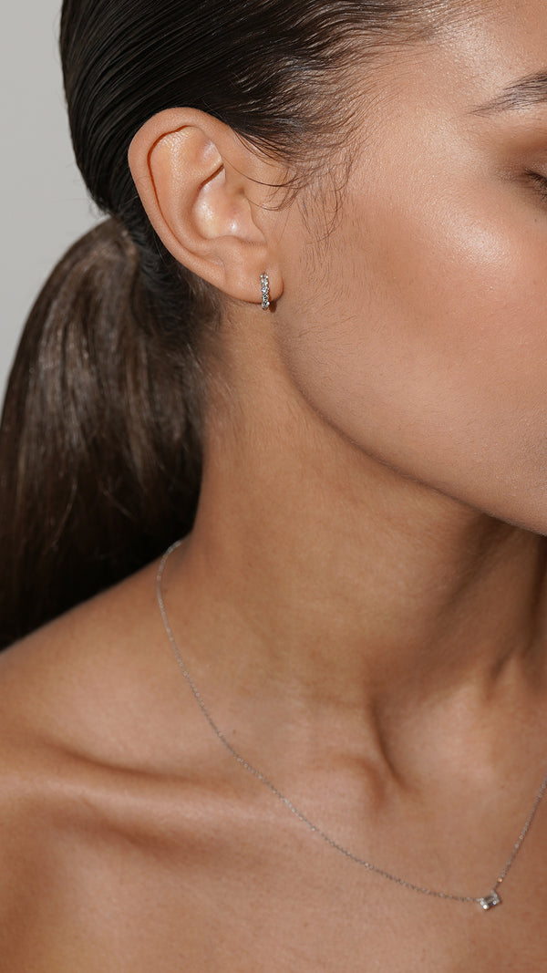 Celia Hoop Earrings Sterling Silver