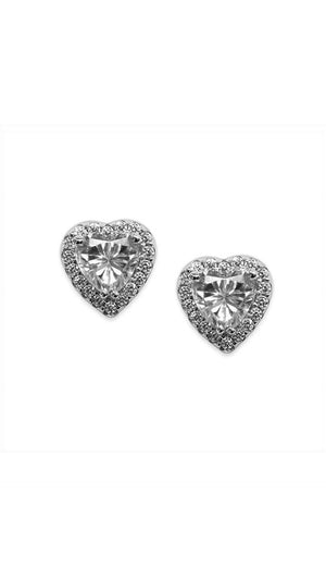 Cora Studs White Gold Plated