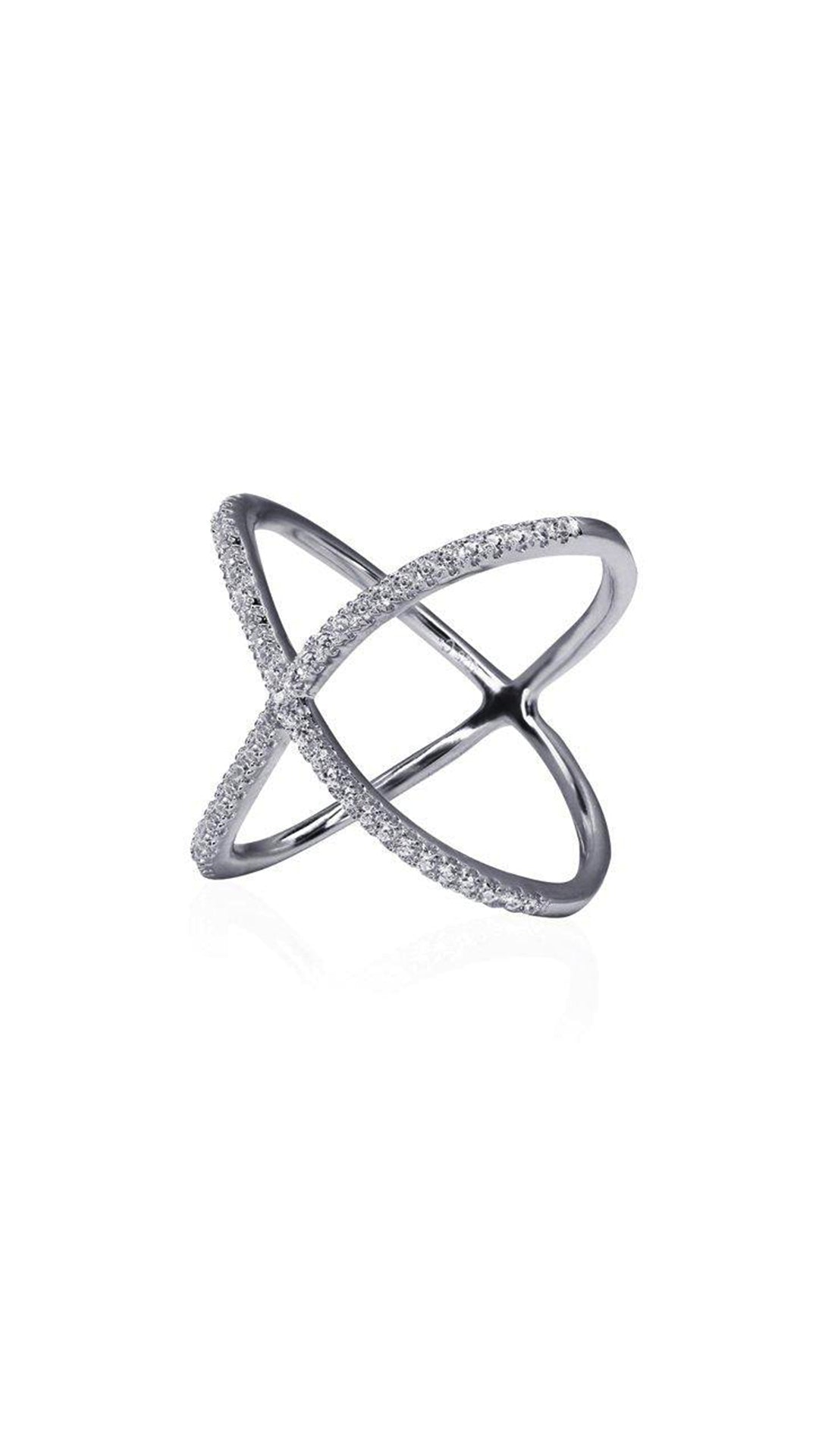 Crux Ring in White White Gold Plated