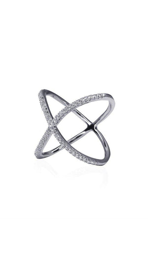 Crux Ring in White White Gold Plated