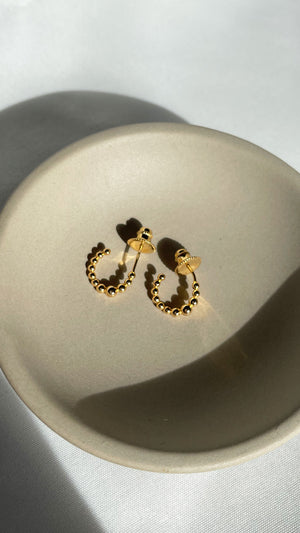 Cady Bead Hoops Gold Vermeil