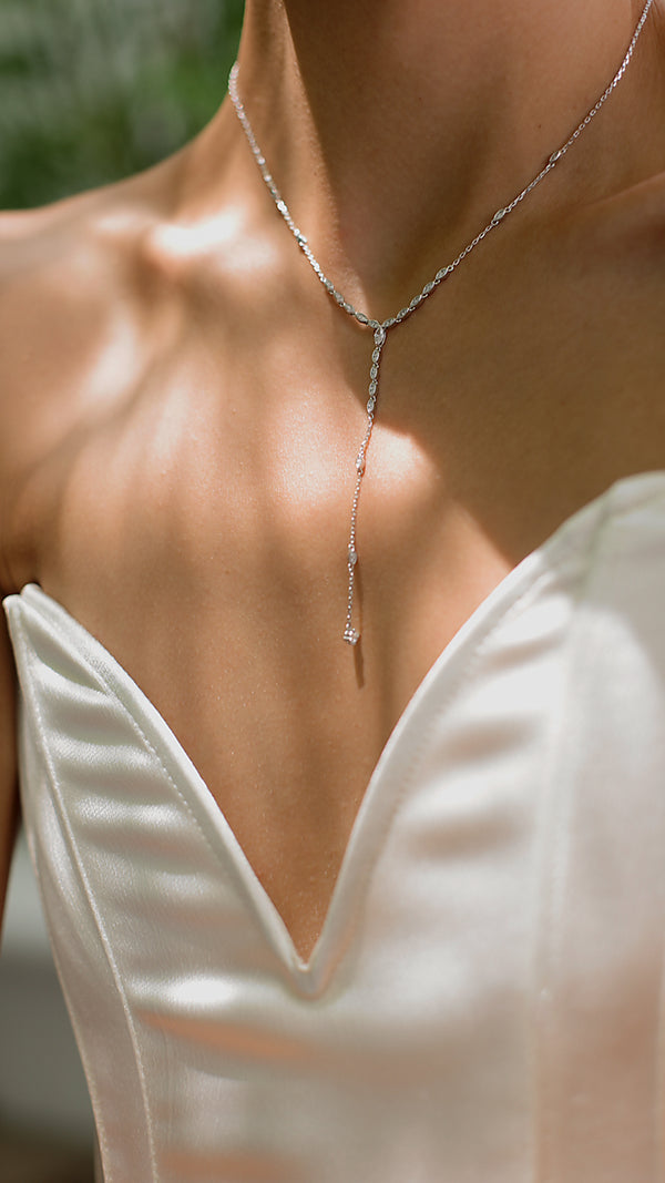 Calluna Necklace White Gold Plated