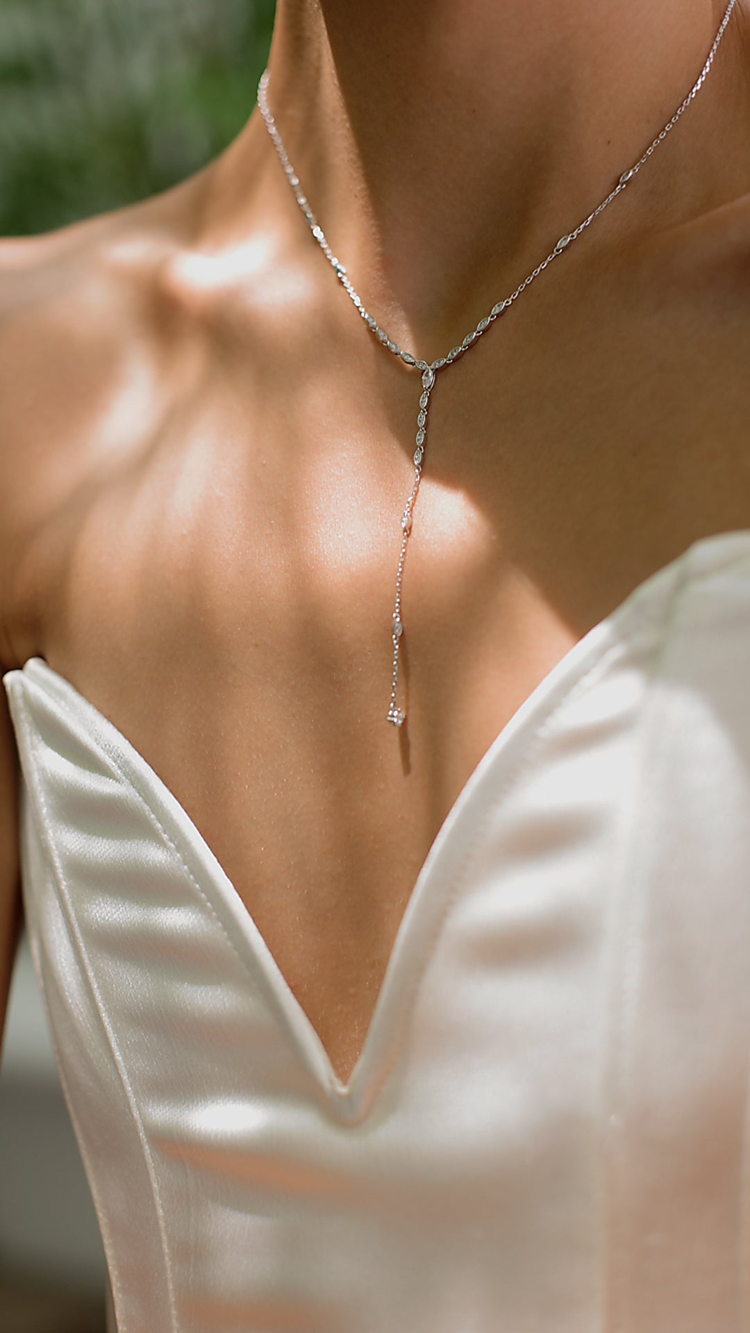 Calluna Necklace White Gold Plated