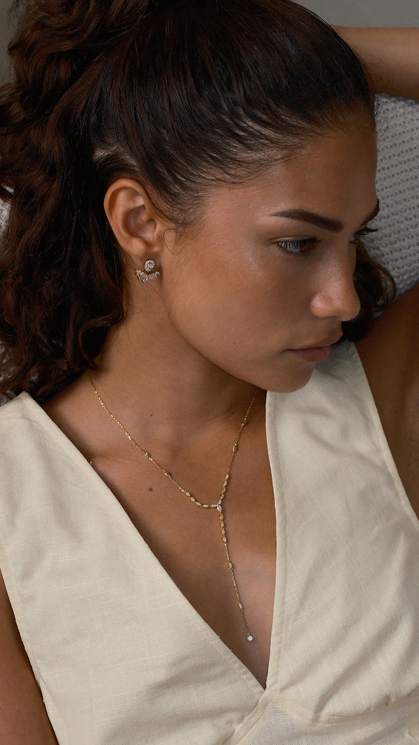 Suriya Ear Jacket Earrings Gold Vermeil