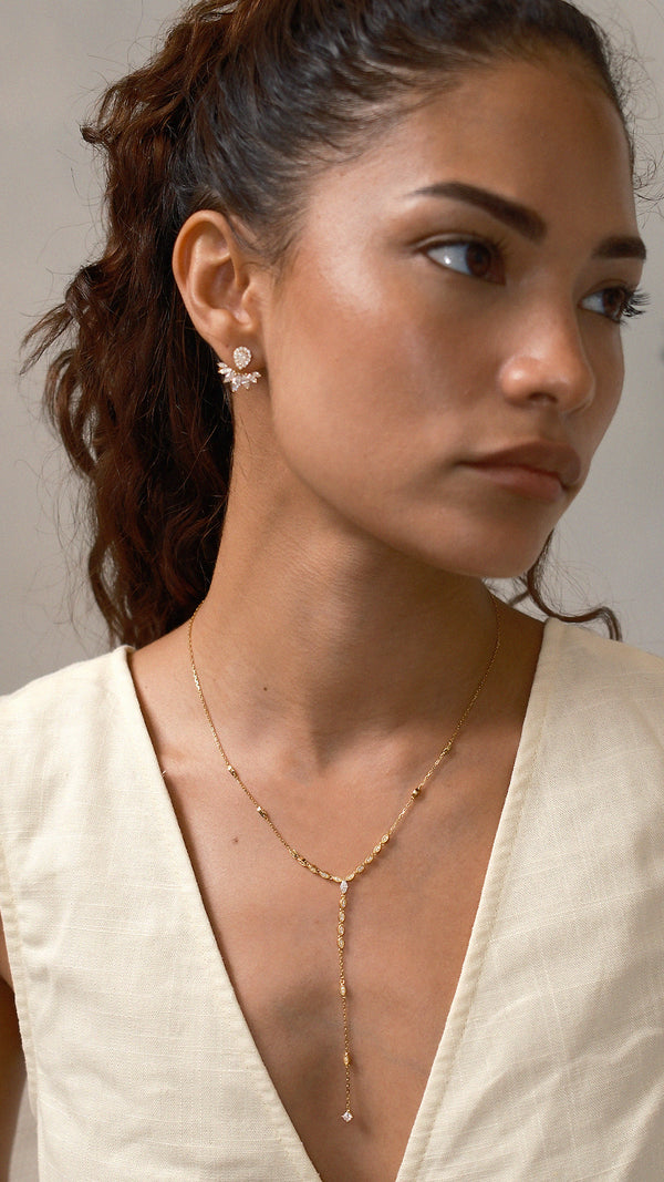 Suriya Ear Jacket Earrings Gold Vermeil