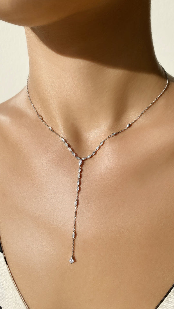 Calluna Necklace White Gold Plated