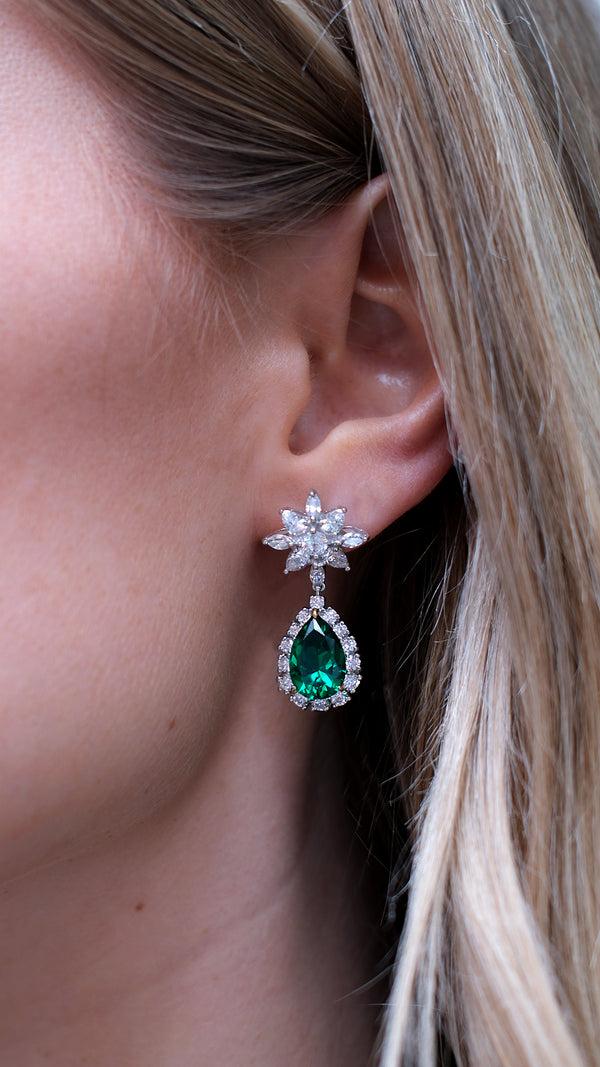 Camari Emerald Earrings Sterling Silver