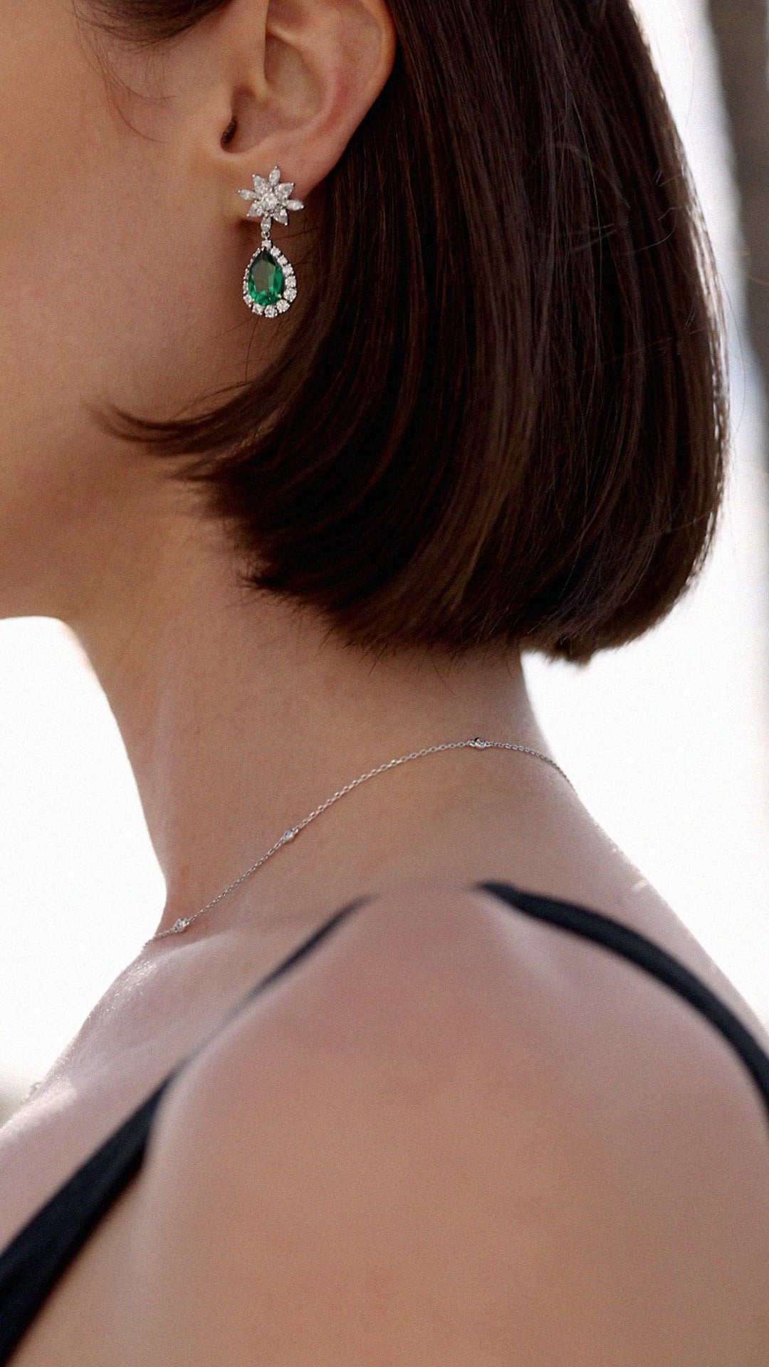 Camari Emerald Earrings Sterling Silver