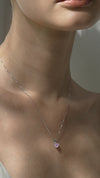 Camden Light Pink Necklace 9K White Gold
