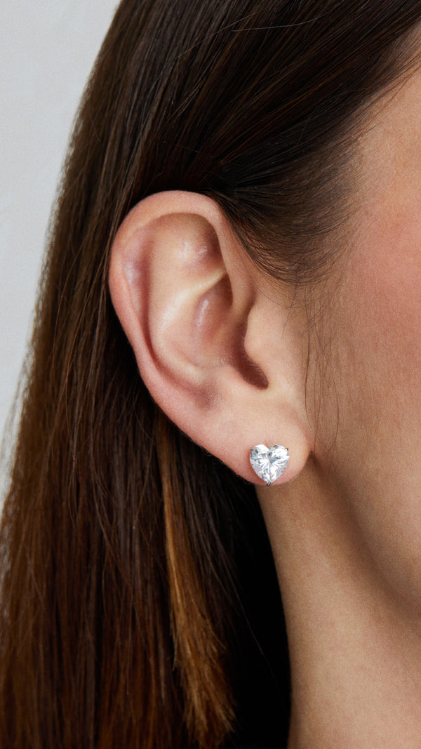 Camden Stud Earrings 9K White Gold